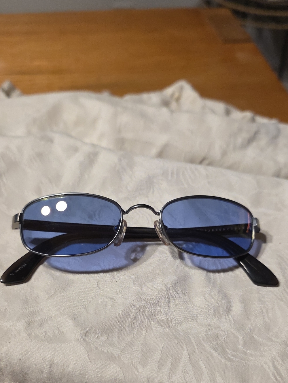 Nautica Men's Oval Blue Lens Sunglasses - Classic Metal Frame